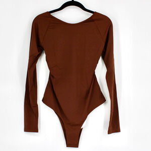 Princess Polly Gatewood Long Sleeve Bodysuit Womens US 10 in Brown NEW